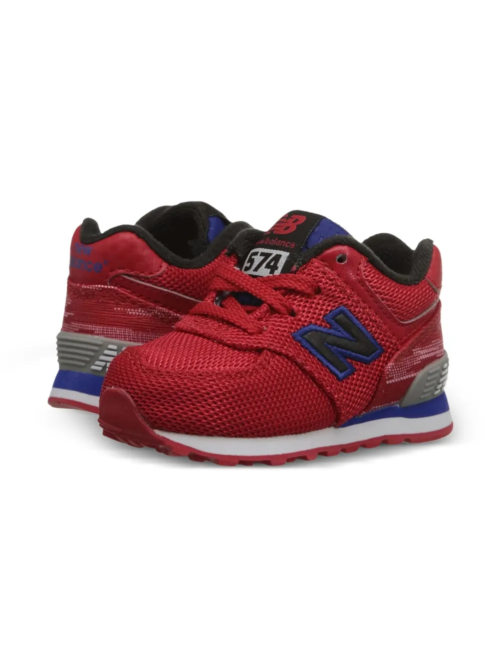 New Balance Kids 574 mesh trainers Red
