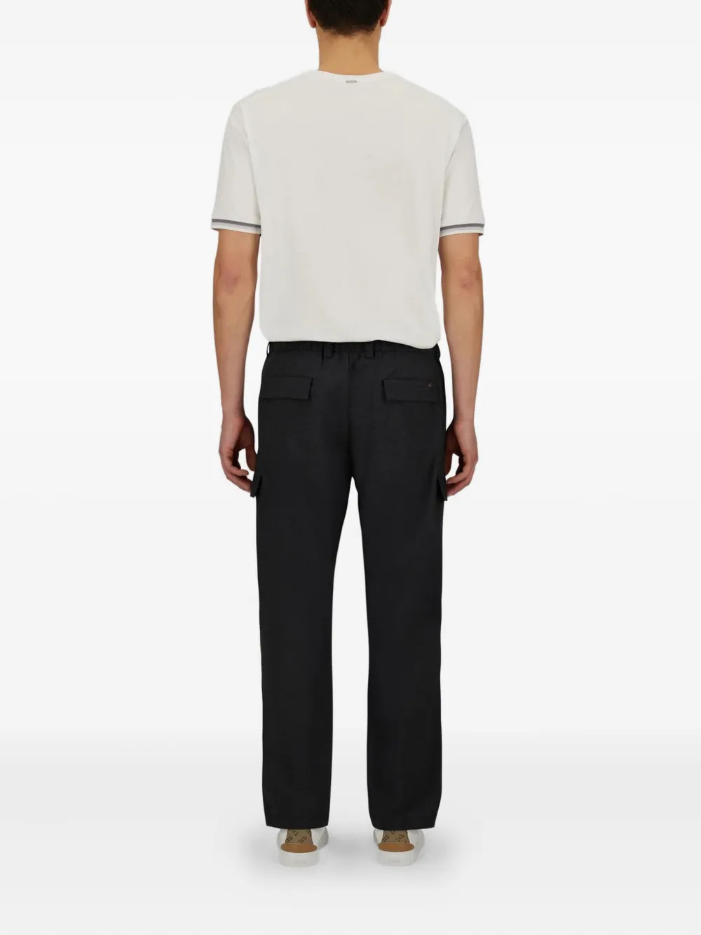 Herno Geplooide cargo broek Zwart