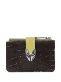 Toga crocodile-effect zip cardholder - Green