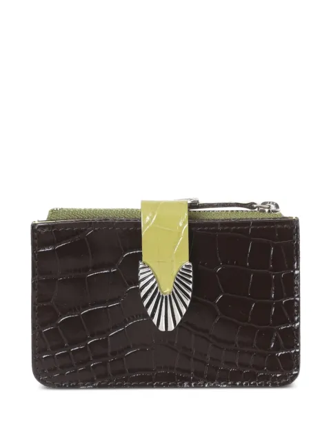 Toga crocodile-effect zip cardholder