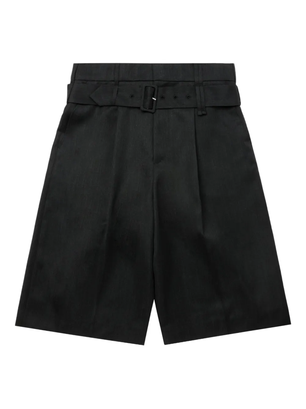 pleated belted shorts