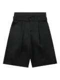 Simone Rocha pleated belted shorts - Black