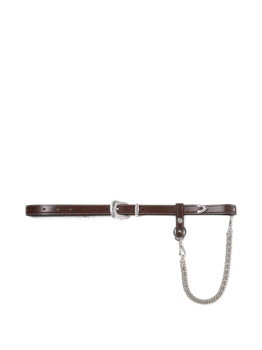 engraved-buckle chain belt