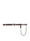 Toga engraved-buckle chain belt - Brown