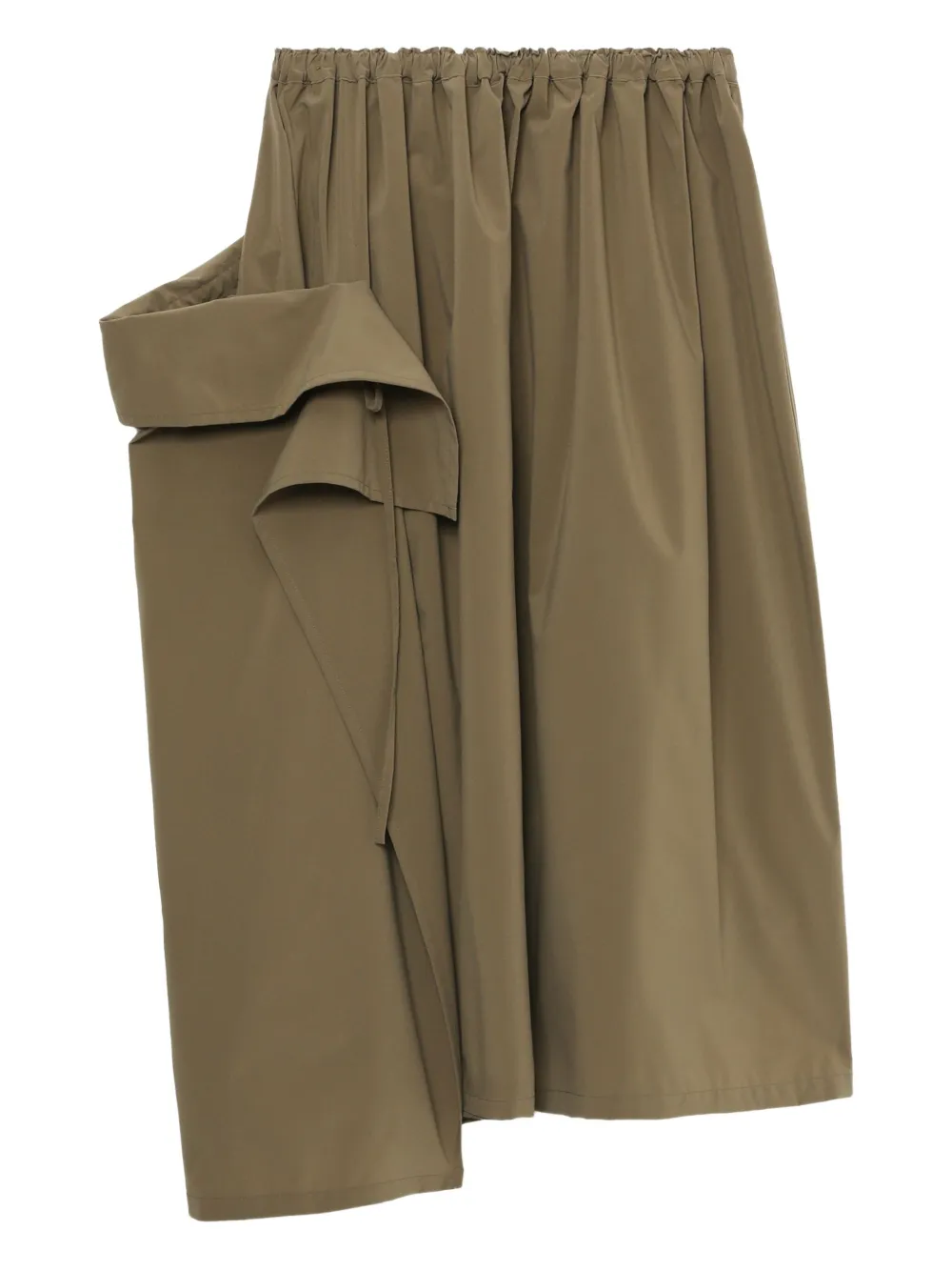elastic-waist asymmetrical skirt