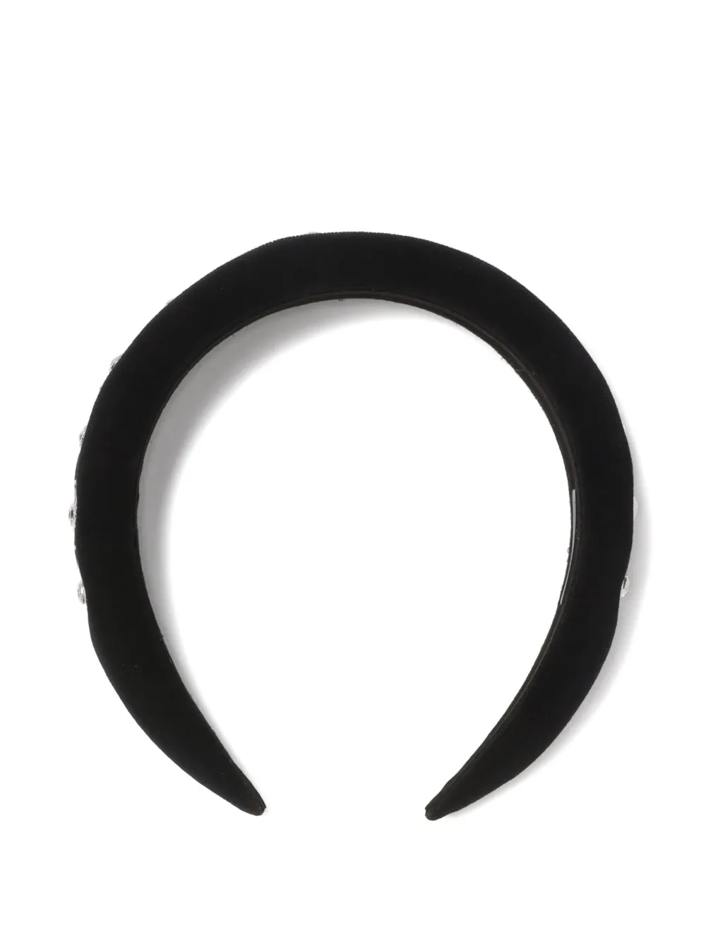 Toga Embellished Velvet Headband In Black