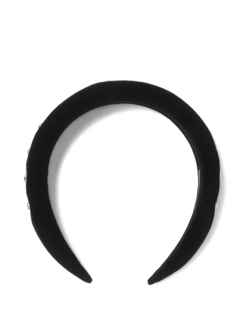 Toga embellished velvet headband