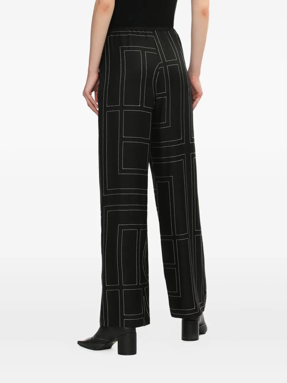 TOTEME Zijden bikinibroek met monogram Zwart