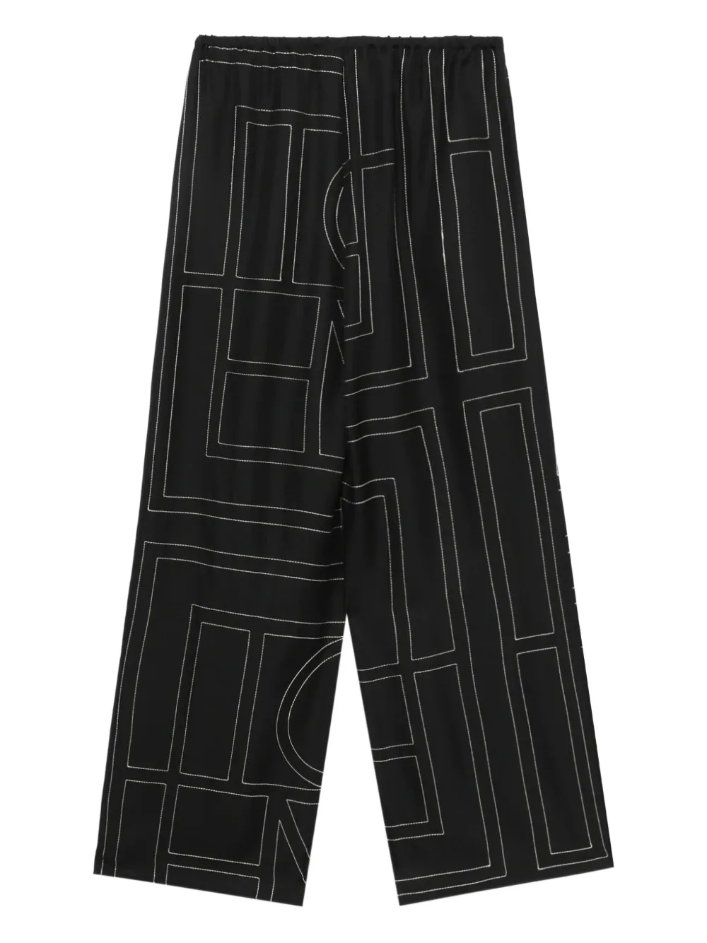 TOTEME Zijden bikinibroek met monogram Zwart