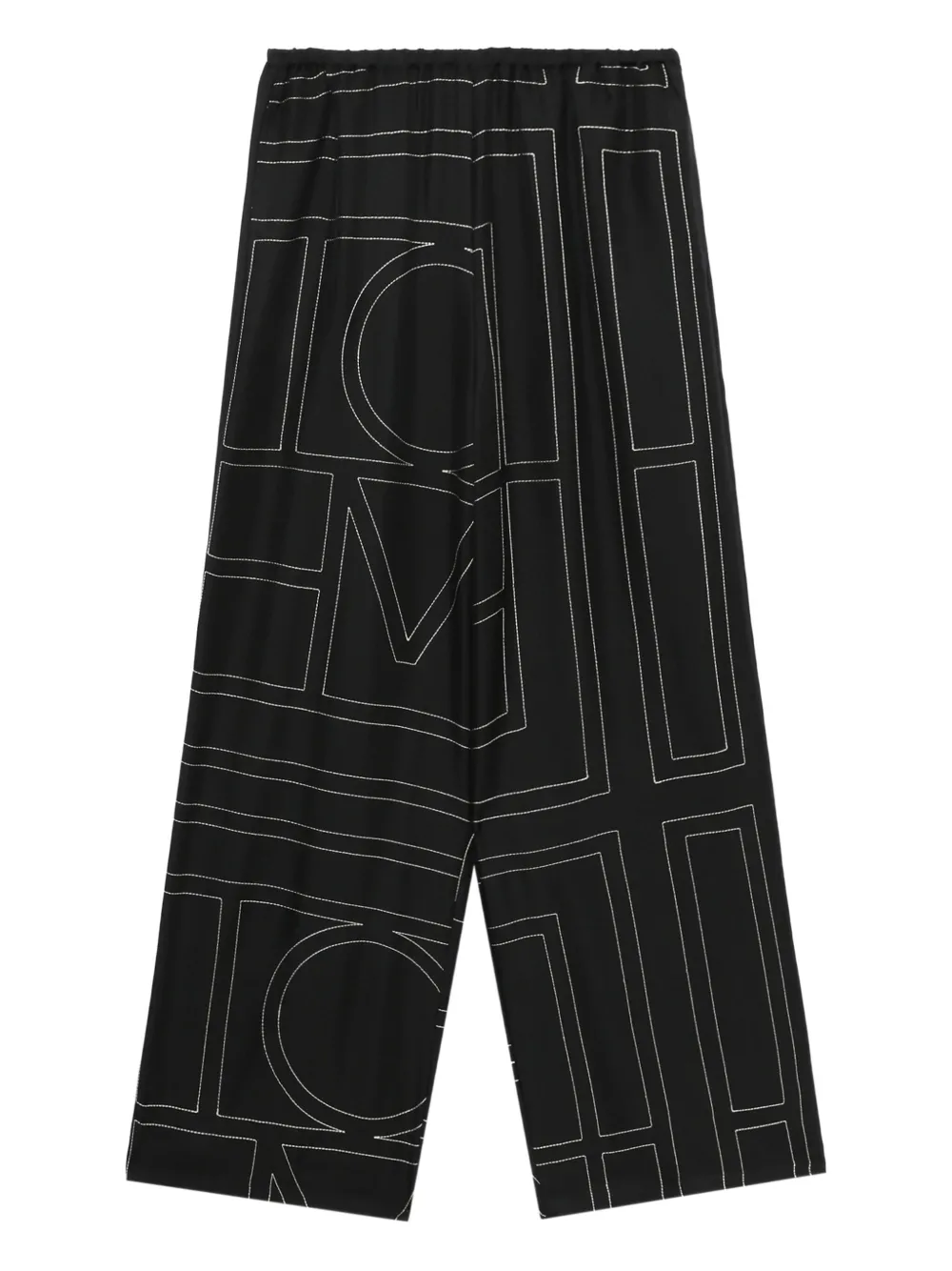 Totême Monogram Geometric Trousers In Black