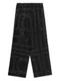TOTEME monogram geometric trousers - Black