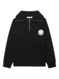 Joshua Sanders smiley-motif half-zip sweatshirt - Black