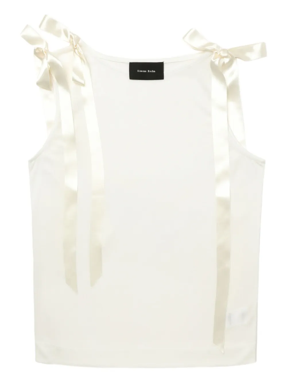 Simone Rocha ribbon-detail sleeveless top | White | Image 1
