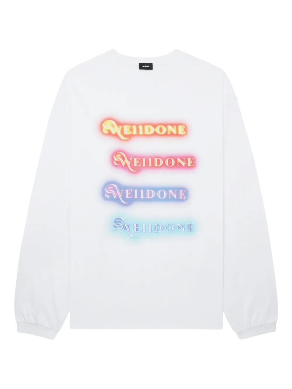We11done logo-print T-shirt Wit