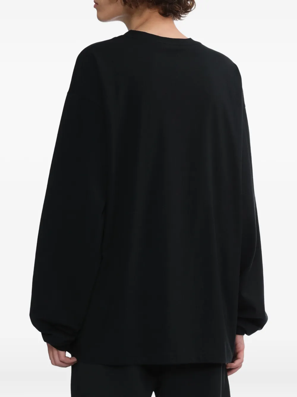 We11done logo-print long-sleeve T-shirt Zwart