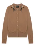 Simone Rocha pearl-embellished cardigan - Brown