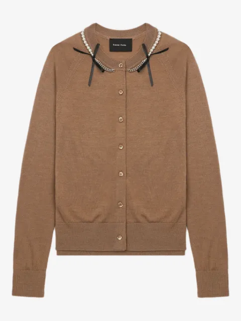 Simone Rocha cardigan à perles artificielles