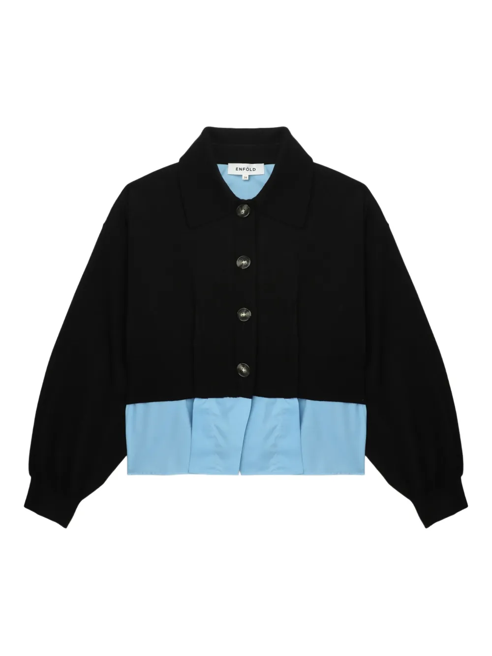 button-fastening wool-blend cardigan