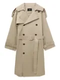 We11done double-breasted belted trench coat - Neutrals