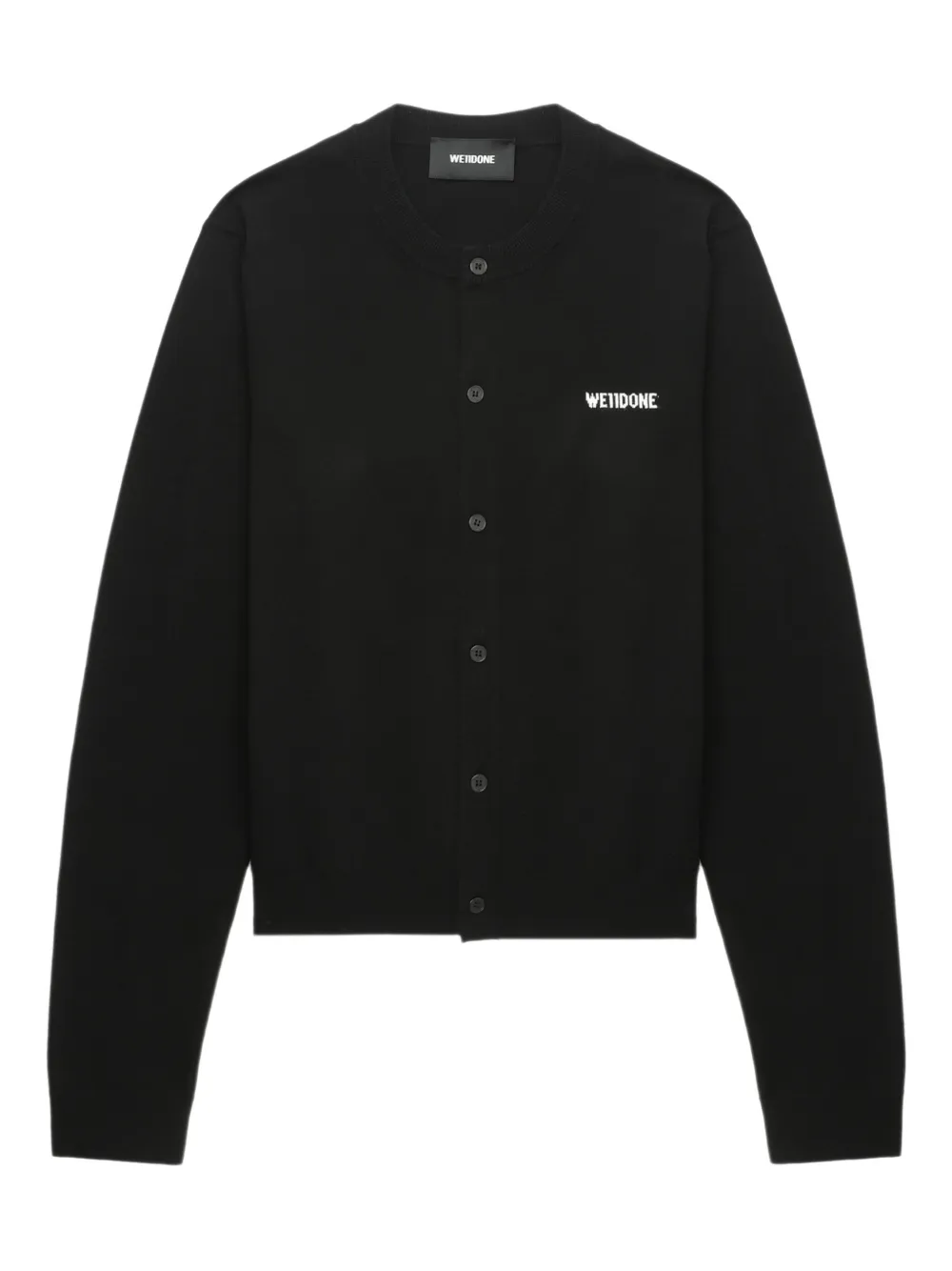 logo-embroidered cardigan