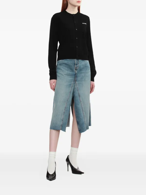 we11done カーディガン We11done ロゴ カーディガン | ブラック | FARFETCH JP