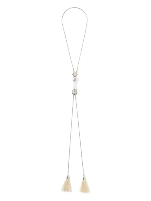 Toga tassel-embellished flower-bead necklace