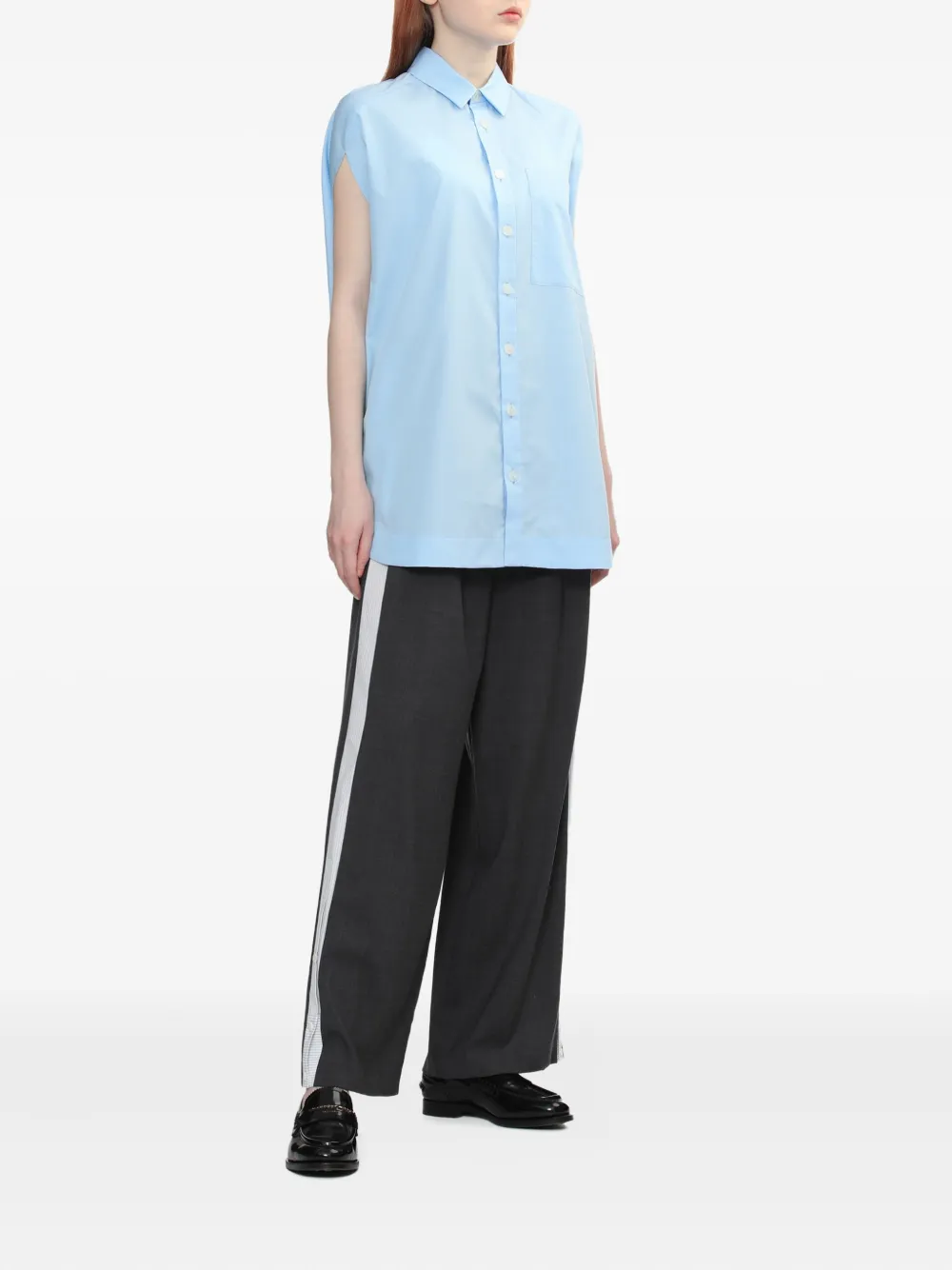 Enföld Circle mouwloze blouse - Blauw