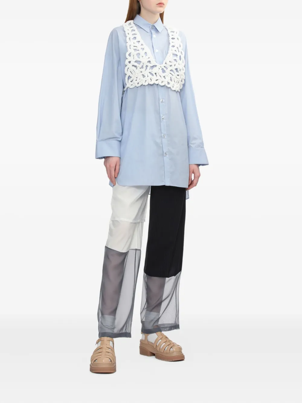 Enföld Draped-back Shirt In Blue