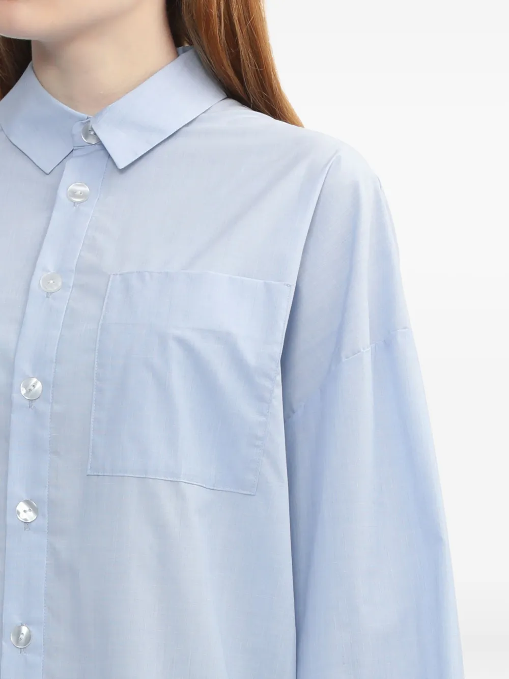 Enföld Draped-back Shirt In Blue