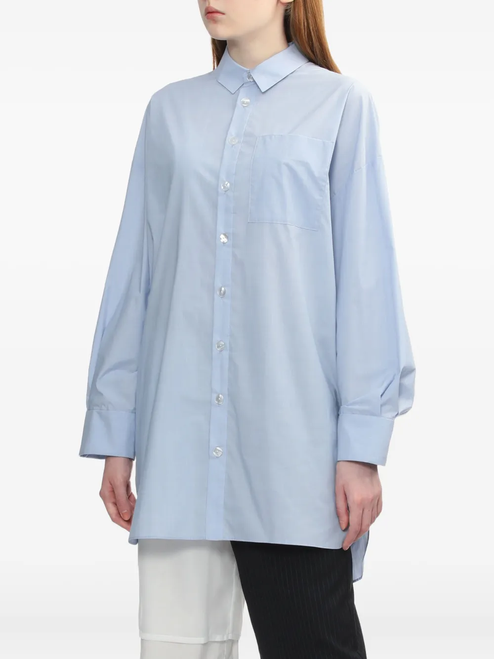 Enföld Draped-back Shirt In Blue