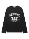 We11done logo-print long-sleeve T-shirt - Black