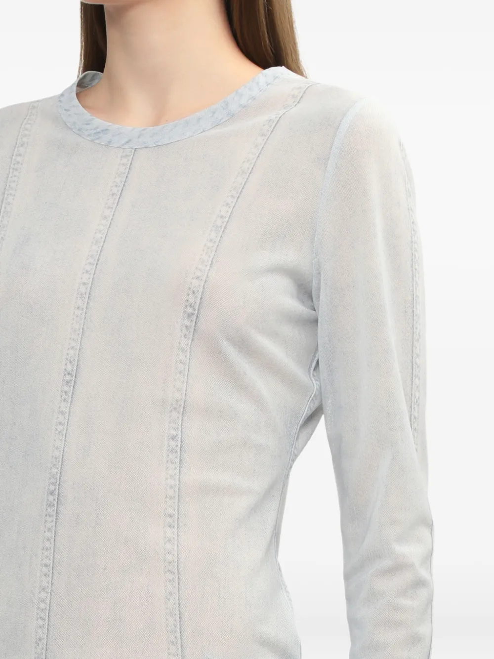 rag & bone Top met lange mouwen en gestikt detail Blauw