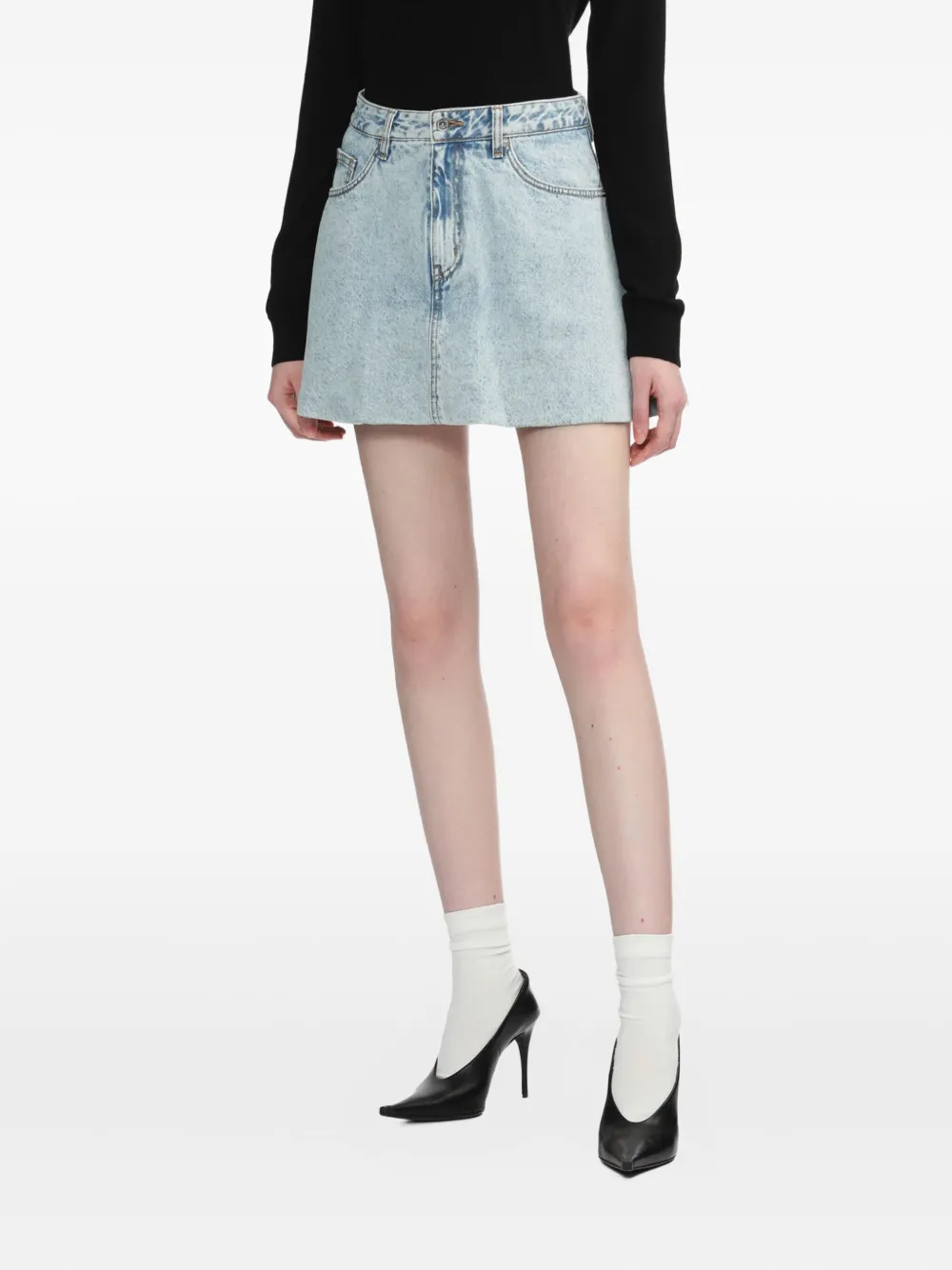 We11done Denim rok Blauw