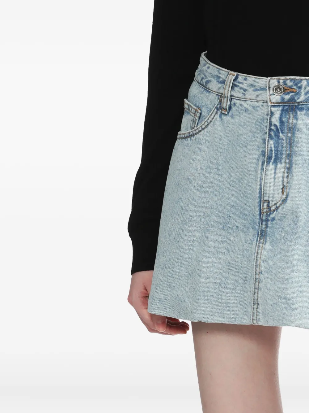 We11done Denim rok Blauw
