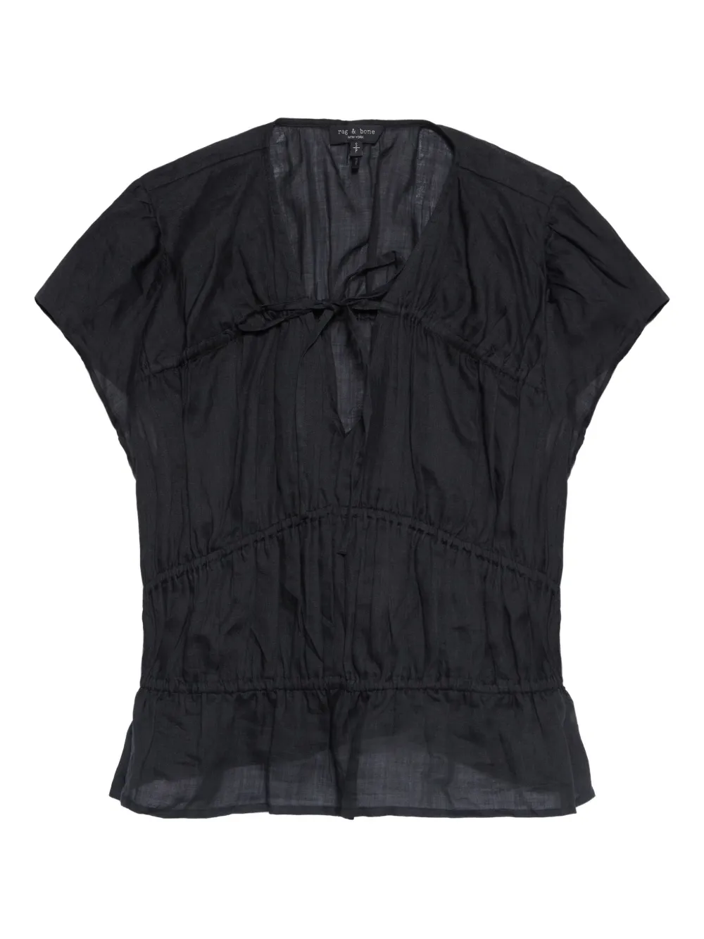 rag & bone ties smocked top | Black | Image 1