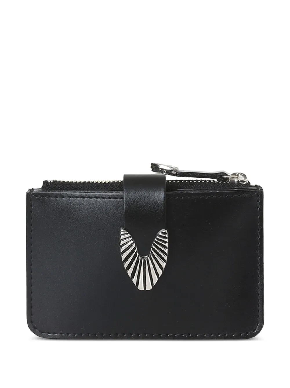 Too leather flap zip wallet