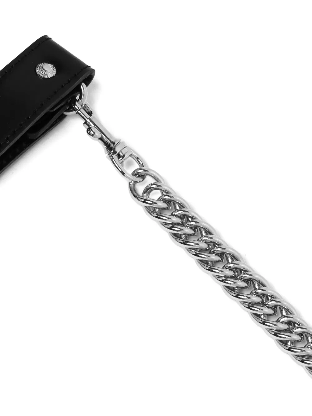 Toga Leren riem met kettinggesp - Zwart