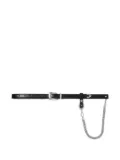 Toga chain-buckle leather belt - Black