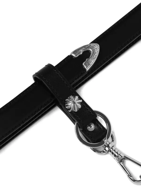 Toga chain-buckle Leather Belt | Black | FARFETCH