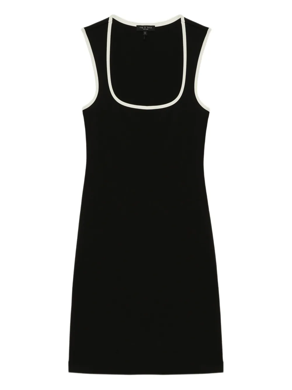 scoop-neck sleeveless mini dress