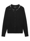Simone Rocha pearl-chain cardigan - Black