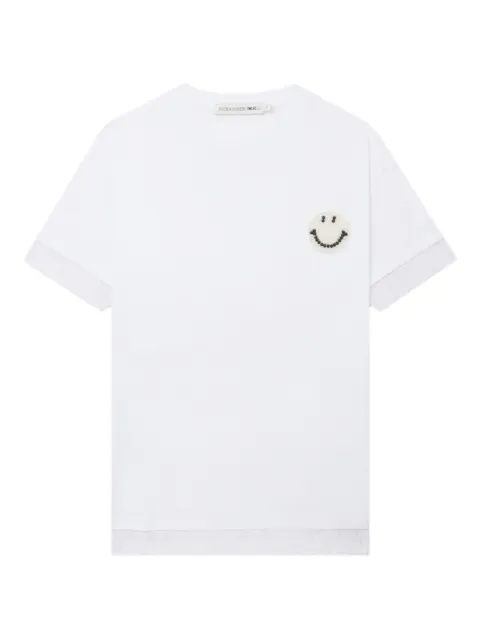 Joshua Sanders lace-trimmed smiley-face T-shirt