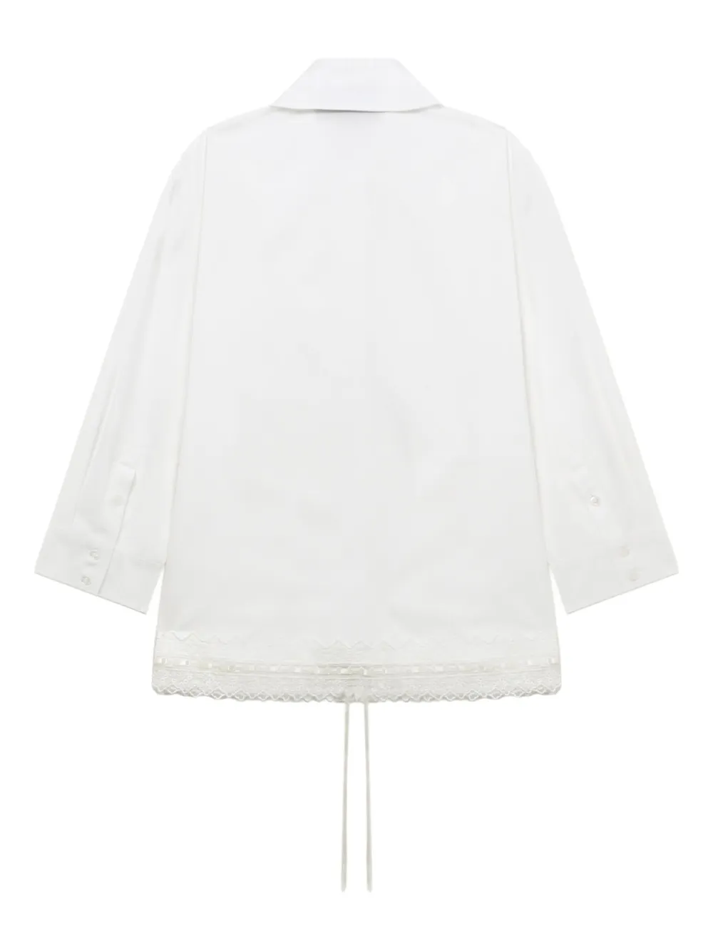 Simone Rocha Blouse met kanten afwerking en zak Wit