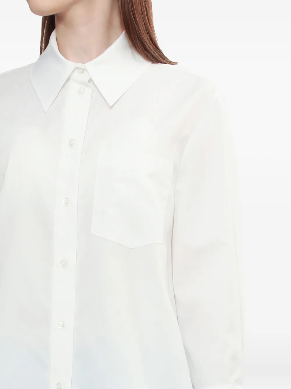 Simone Rocha Blouse met kanten afwerking en zak Wit