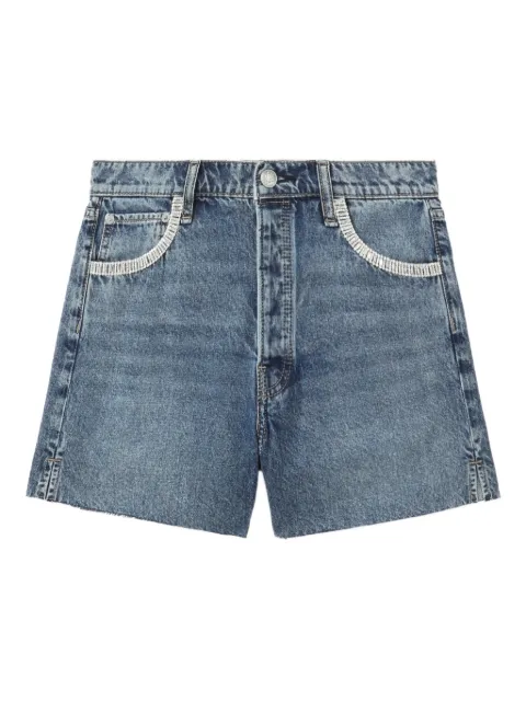 rag & bone شورت جينز مزين بكريستال