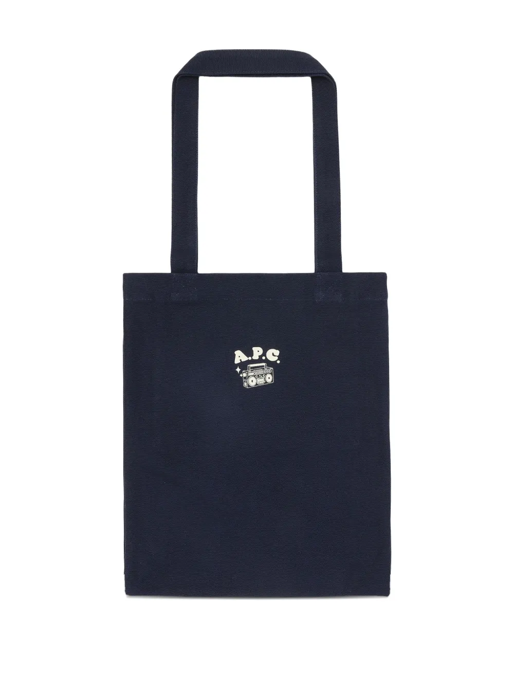 A.P.C. Shopper met print Zwart