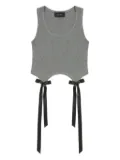 Simone Rocha ribbon-detail top - Grey