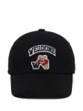 We11done bear-embroidered baseball cap - Black