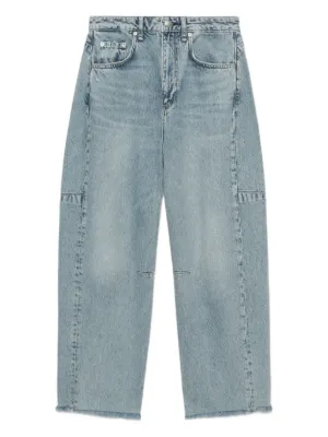 MM6 Maison Margiela ミッドライズ クロップドジーンズ | ブルー