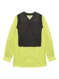 Enföld V-neck layered-effect blouse - Black